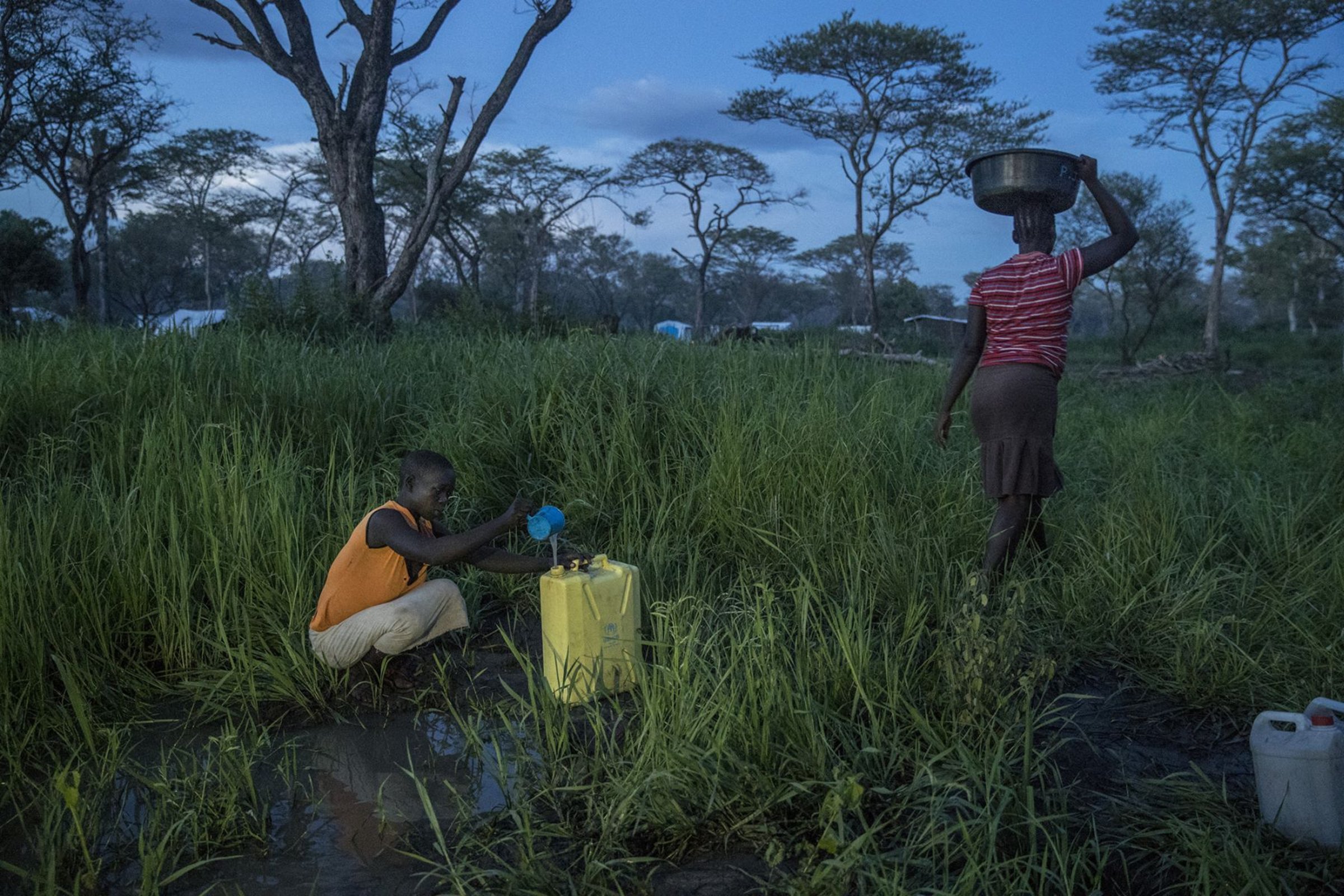 Wasserstelle im Flüchtlingslager im Südsudan