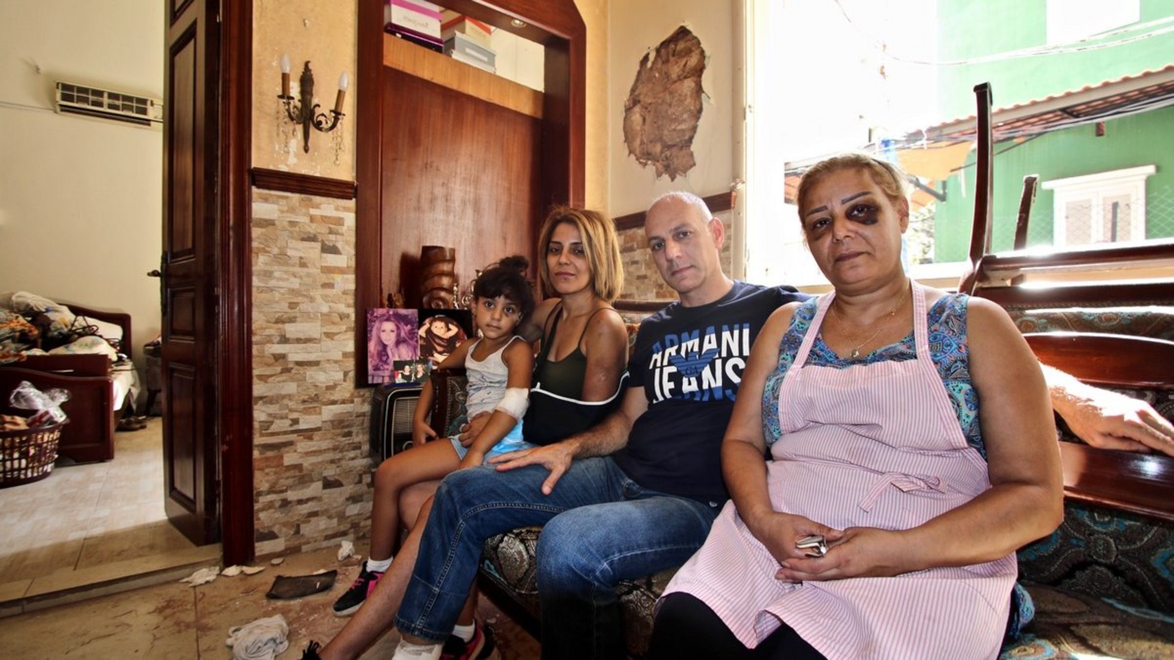Familie Hamoud aus Beirut wurde von der Explosion stark getroffen.