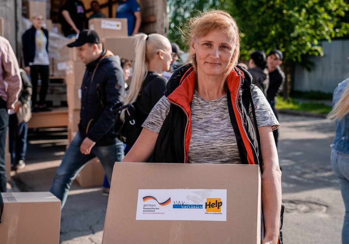 Hilfspakete für Menschen in der Ukraine