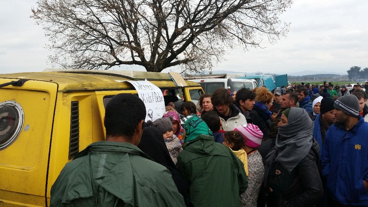 Fluechtlinge in Idomeni in Griechenland