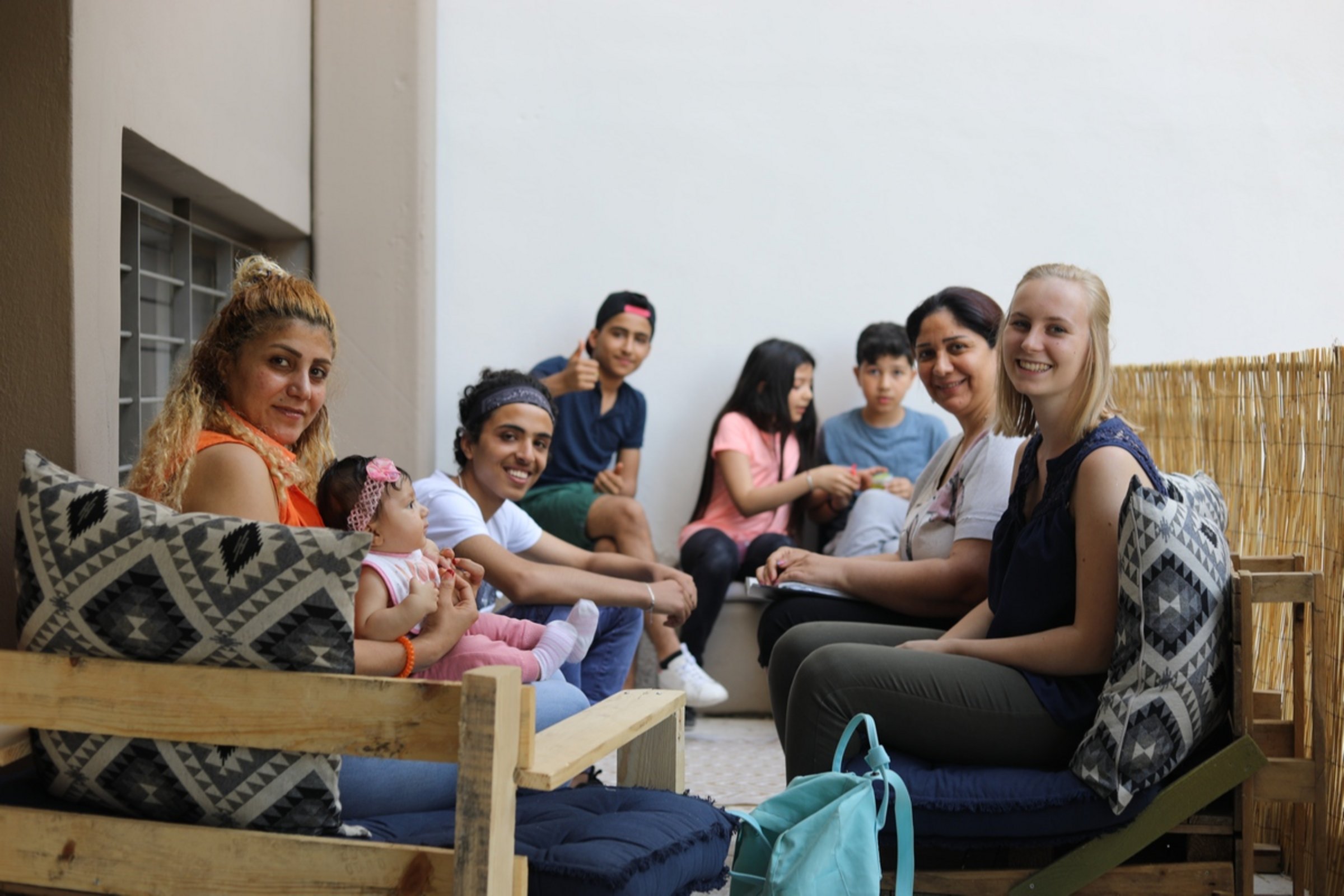 Flüchtlinge im Mosaico Haus von Help in Athen