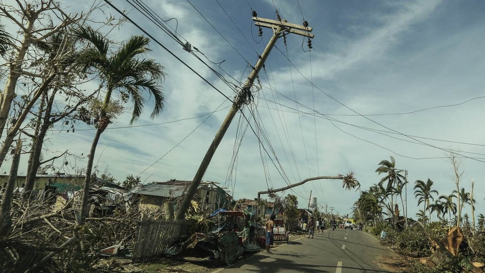 Zerstörung nach Taifun auf den Philippinen