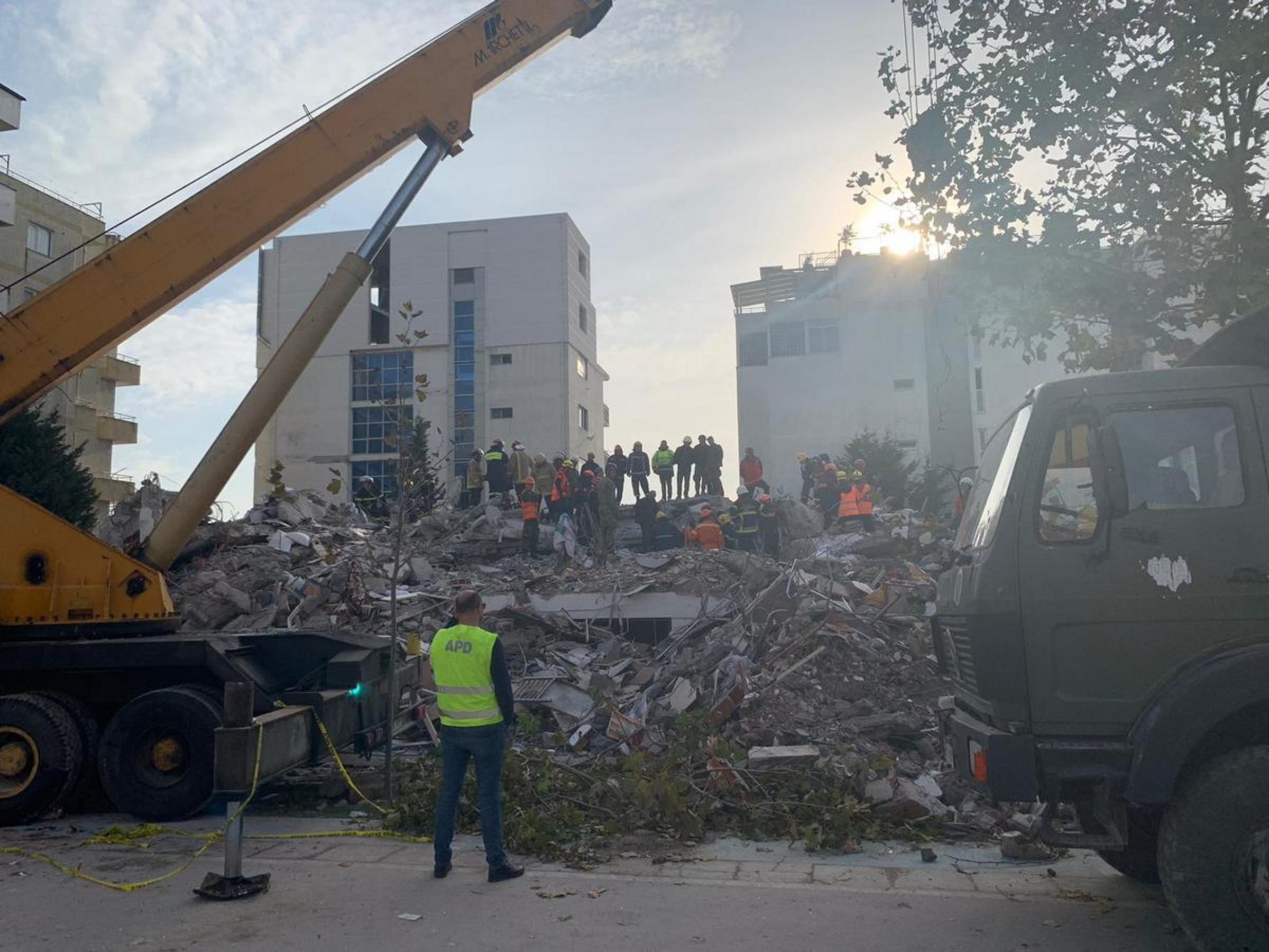 Zerstörtes Wohnhaus in Albanien nach dem Erdbeben
