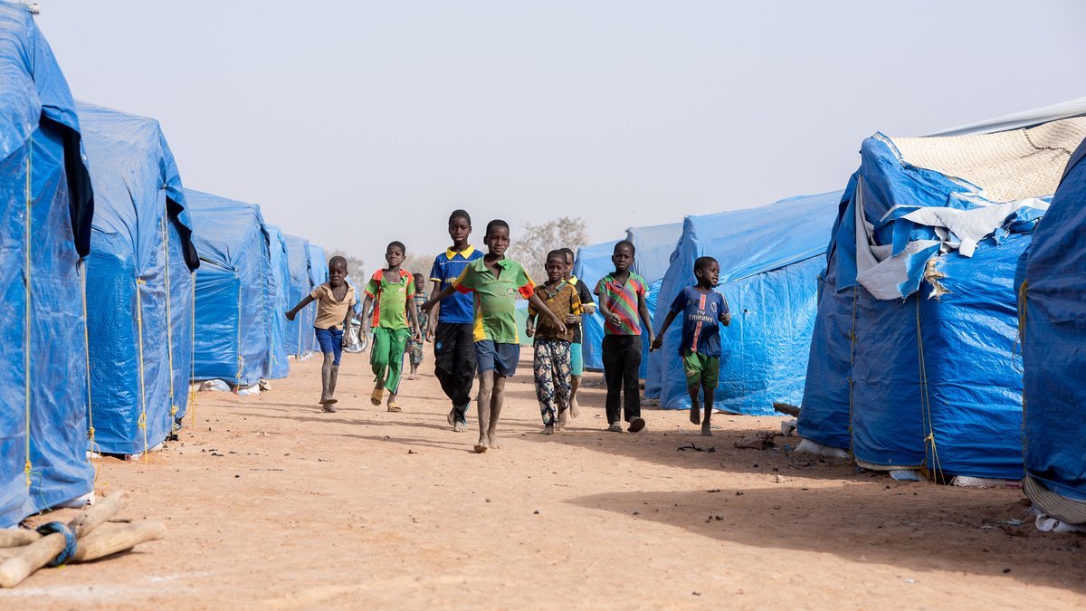 Refugee children in Burkian Faso