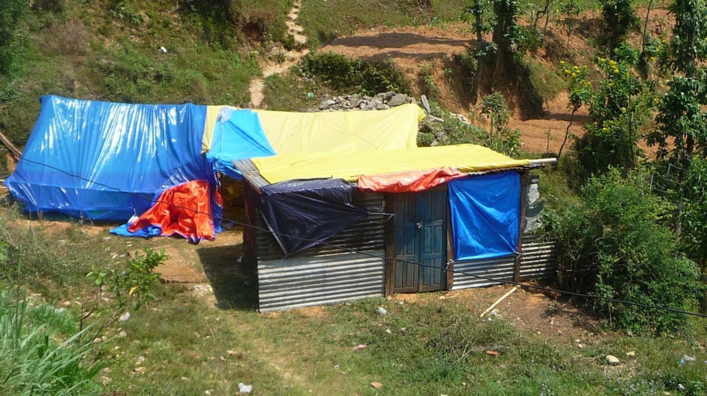 Notunterkunft in Nepal