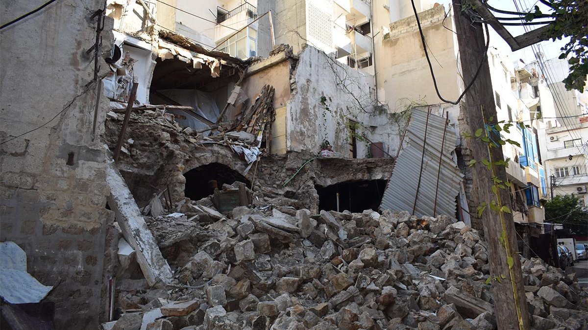 Eingestürzte Gebäude in der syrischen Provinz Latakia