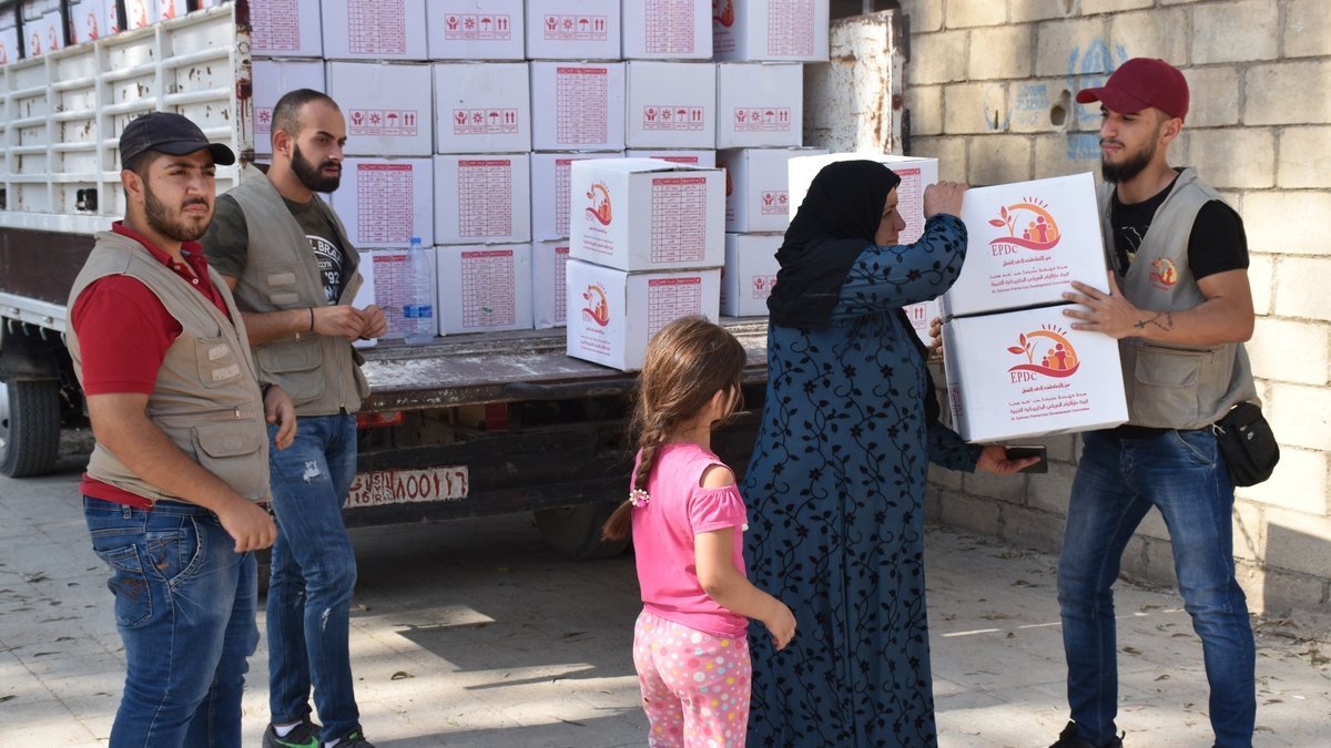 Hilfspakete für syrische Flüchtlinge