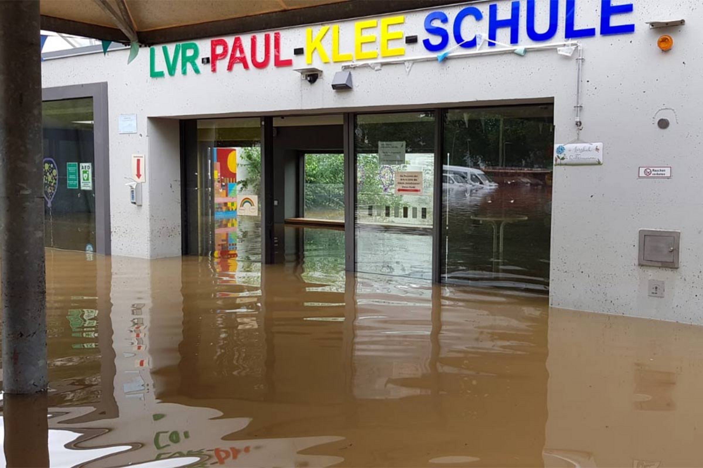Die LVR-Paul-Klee-Schule in Leichlingen stand nach der Hochwasserkatastrophe unter Wasser.