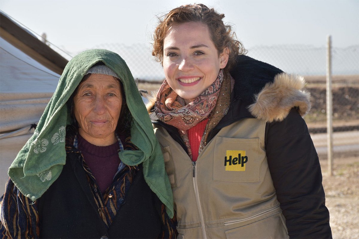 Mirna in einem Flüchtlingslager für Help im Einsatz
