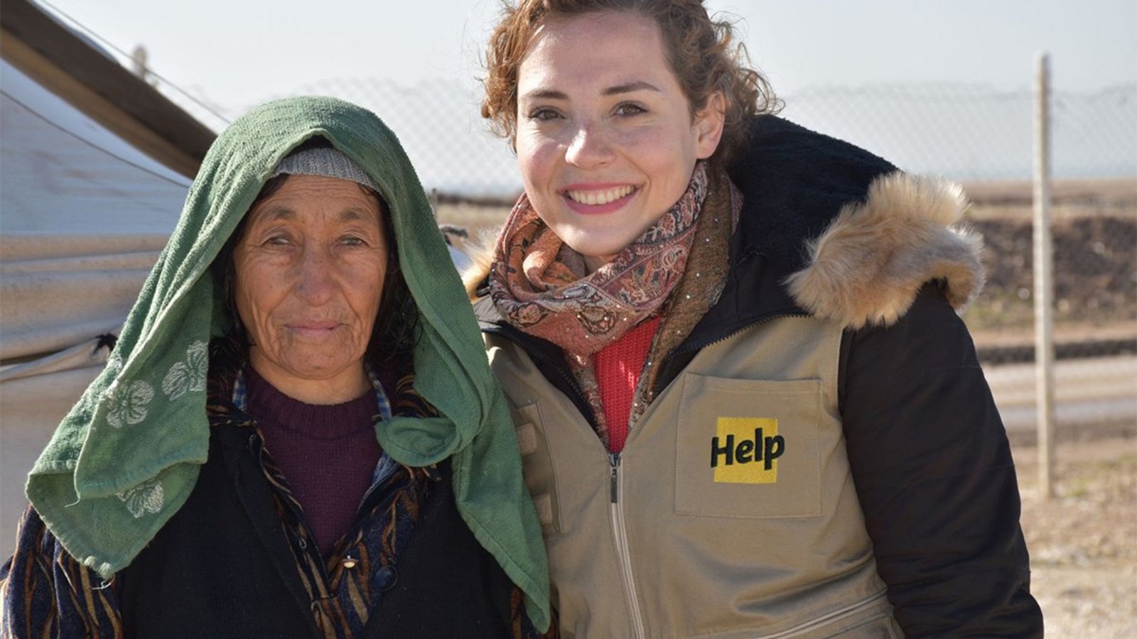 Mirna Abboud in einem Flüchtlingslager für Help im Einsatz