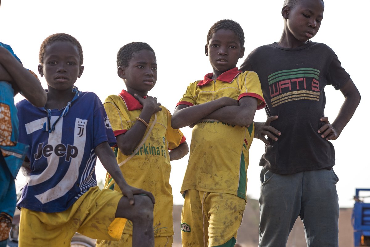 Nothilfe für Flüchtlinge: Kinder in Burkina Faso