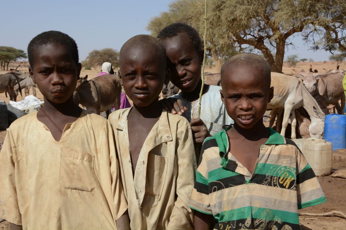 Flüchtlingskinder im  Tschad