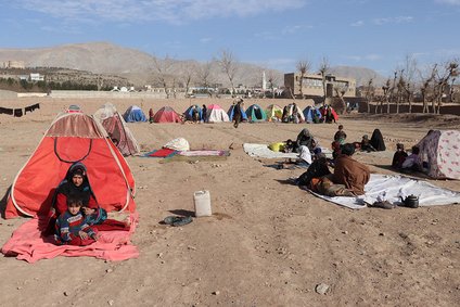 Ein provisorisches Lager im Westen Afghanistans