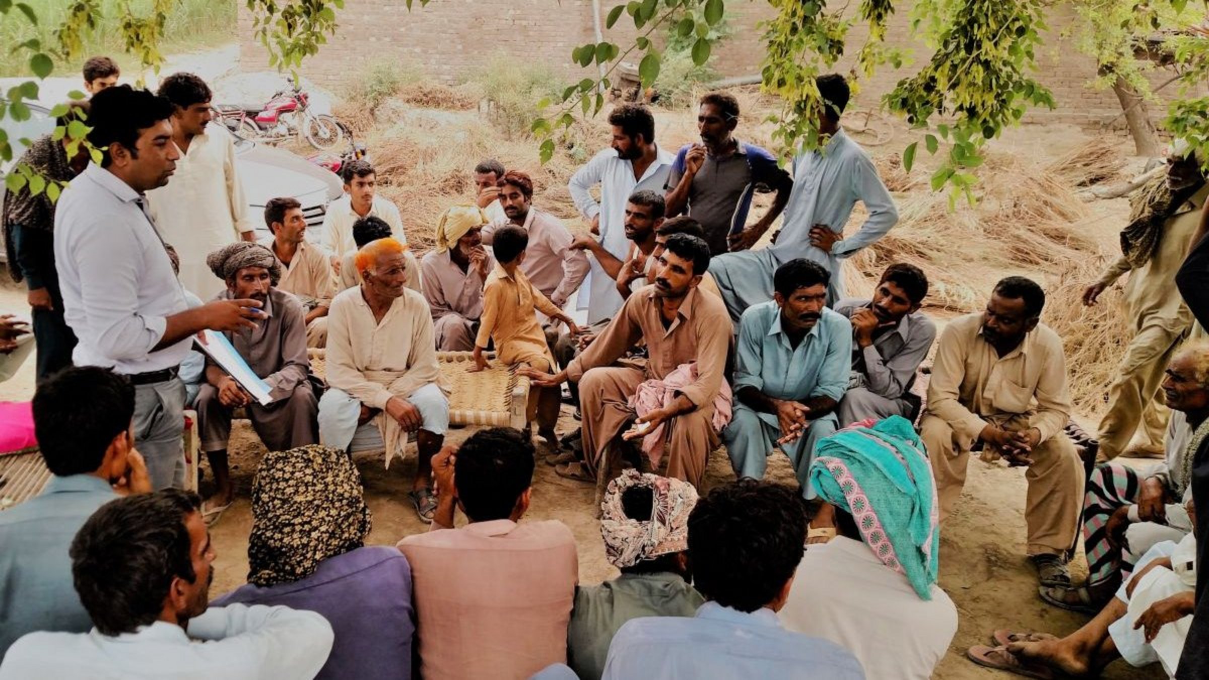 Katastrophenvorsorge in einem Dorf in Pakistan
