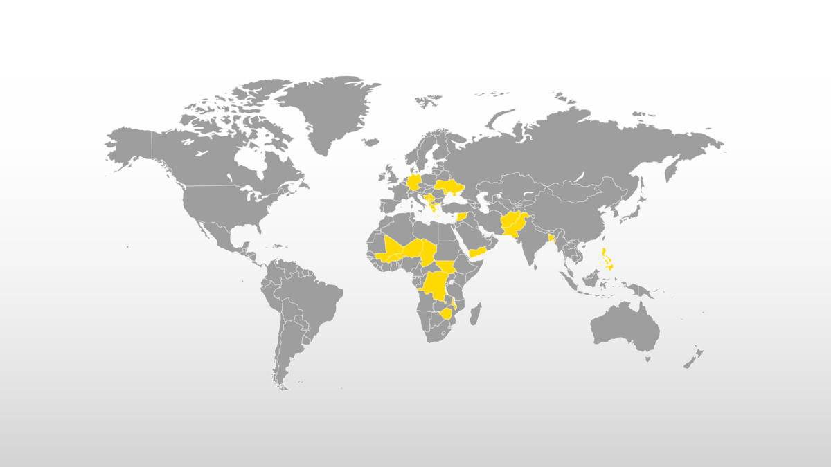 Weltkarte Help 2024