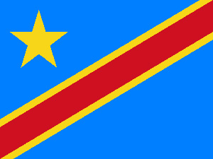 Fahne Demokratische Republik Kongo