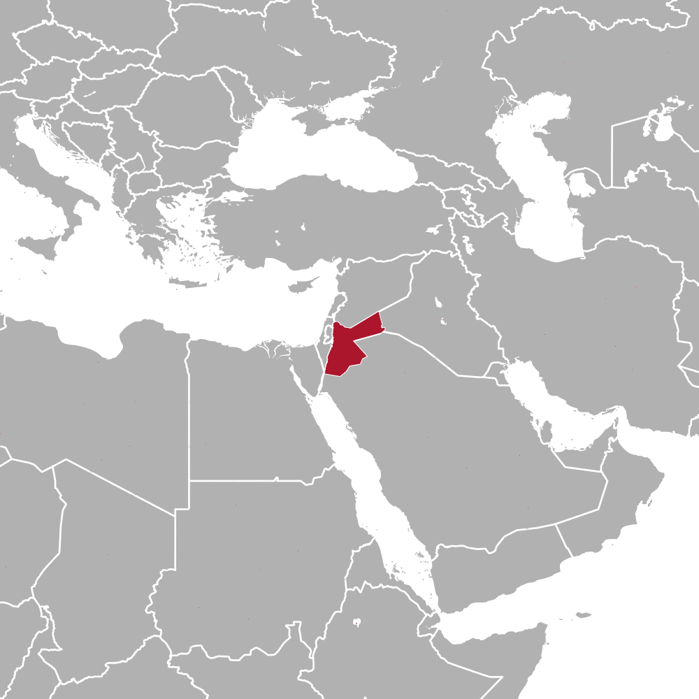 Landkarte Jordanien